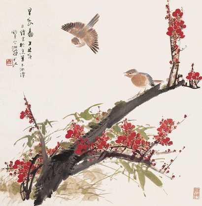 田镛 早春图 镜心